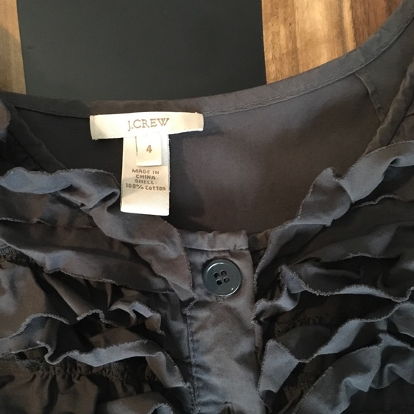 J. Crew Ruffle Gray Dress - Picture 2 of 3